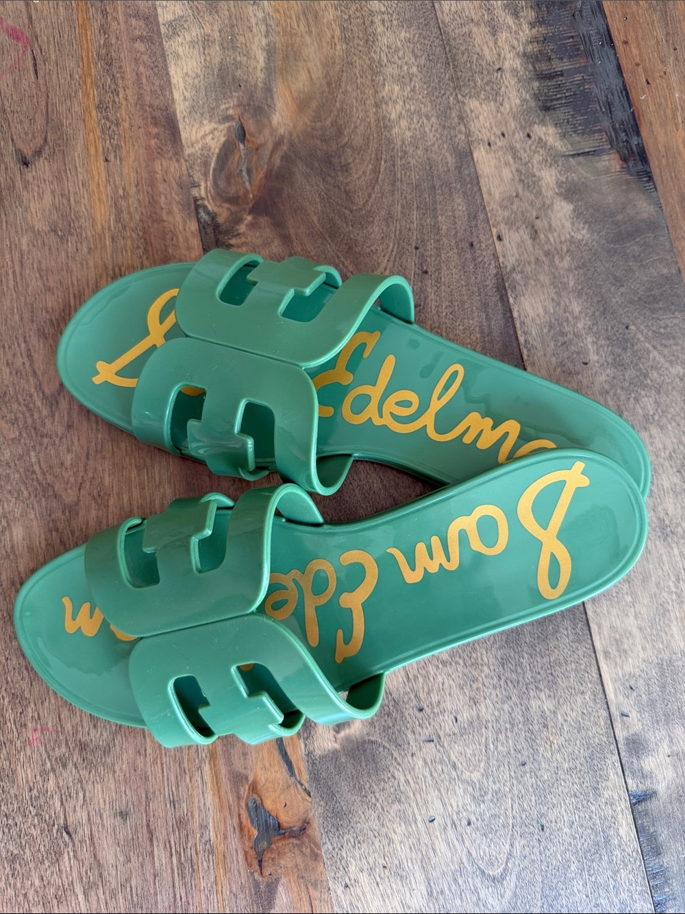 Sam Edelman Bay Jelly Slide Sandals - Green - Picture 3 of 4
